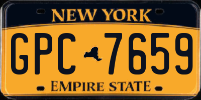 NY license plate GPC7659