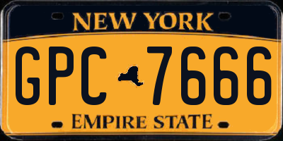 NY license plate GPC7666