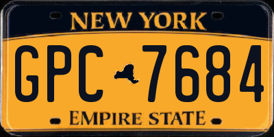 NY license plate GPC7684