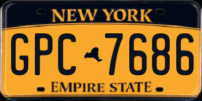 NY license plate GPC7686