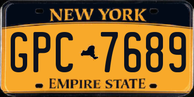 NY license plate GPC7689