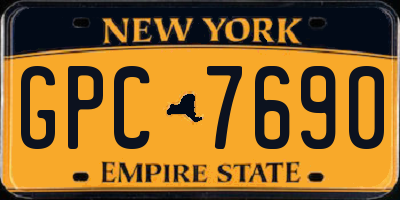 NY license plate GPC7690