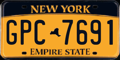 NY license plate GPC7691
