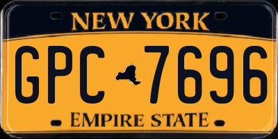 NY license plate GPC7696