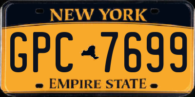 NY license plate GPC7699