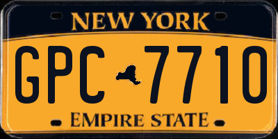 NY license plate GPC7710