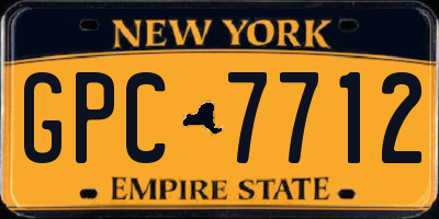 NY license plate GPC7712