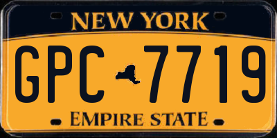 NY license plate GPC7719