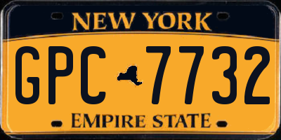 NY license plate GPC7732