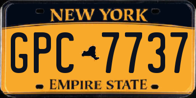 NY license plate GPC7737