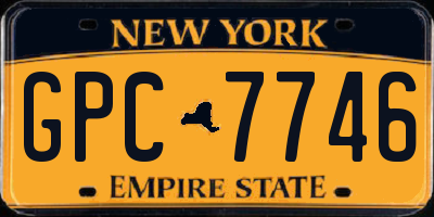 NY license plate GPC7746