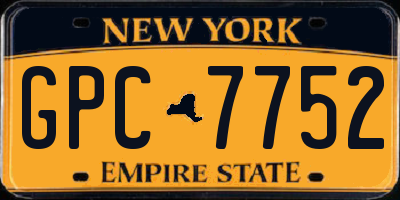 NY license plate GPC7752