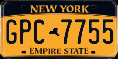NY license plate GPC7755