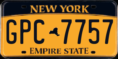 NY license plate GPC7757