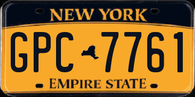 NY license plate GPC7761