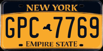 NY license plate GPC7769