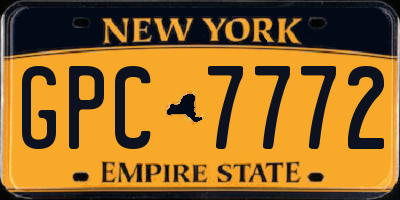 NY license plate GPC7772
