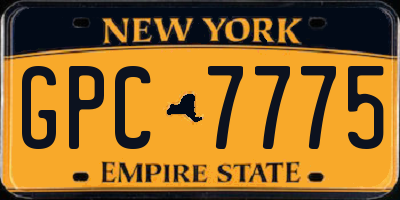 NY license plate GPC7775