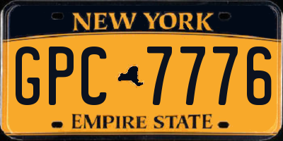 NY license plate GPC7776