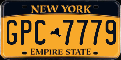 NY license plate GPC7779