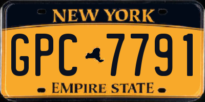 NY license plate GPC7791