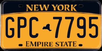 NY license plate GPC7795