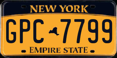 NY license plate GPC7799