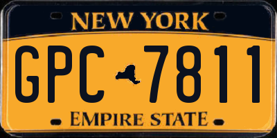 NY license plate GPC7811