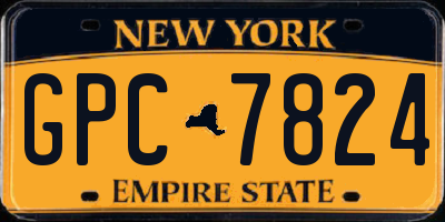 NY license plate GPC7824