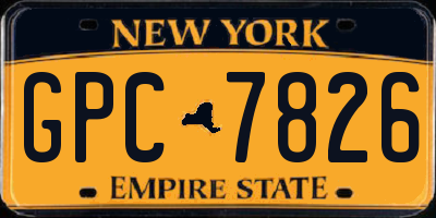 NY license plate GPC7826