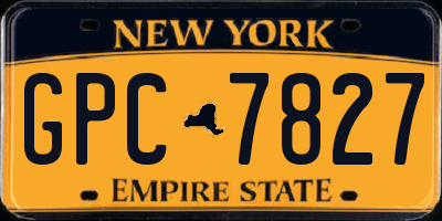 NY license plate GPC7827