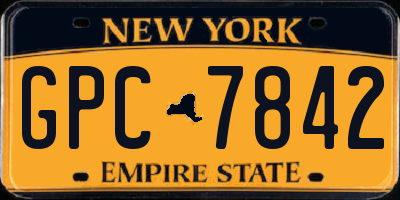 NY license plate GPC7842