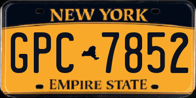 NY license plate GPC7852