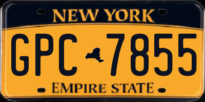 NY license plate GPC7855
