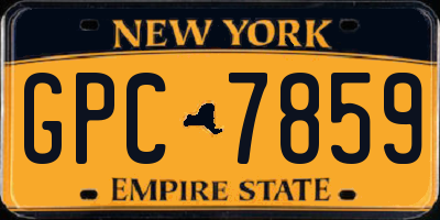 NY license plate GPC7859