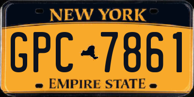 NY license plate GPC7861
