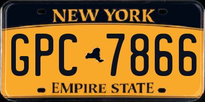 NY license plate GPC7866