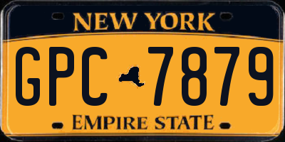 NY license plate GPC7879