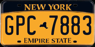 NY license plate GPC7883