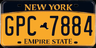 NY license plate GPC7884