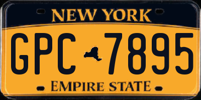 NY license plate GPC7895