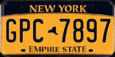 NY license plate GPC7897