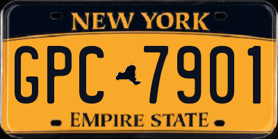 NY license plate GPC7901