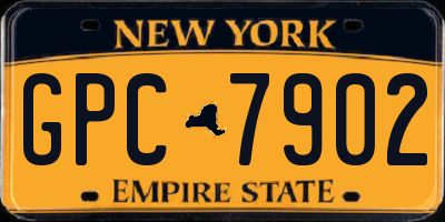 NY license plate GPC7902