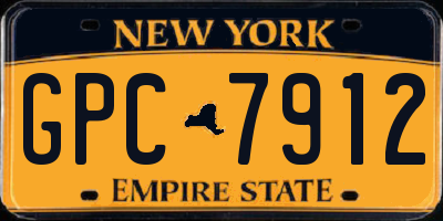 NY license plate GPC7912