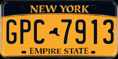 NY license plate GPC7913