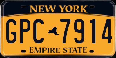 NY license plate GPC7914