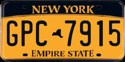NY license plate GPC7915