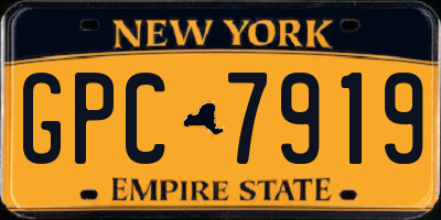 NY license plate GPC7919