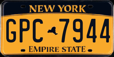 NY license plate GPC7944